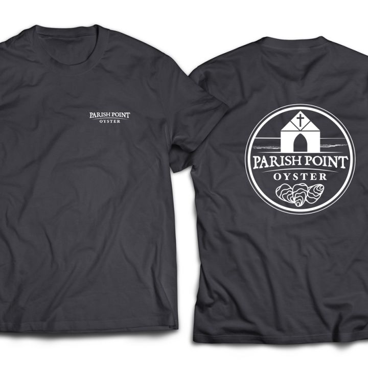 PPO T-Shirt CHARCOAL-GRAY White logo