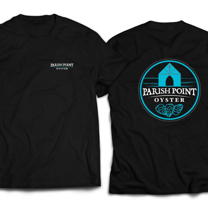 PPO T-Shirt BLK Blue-White logo